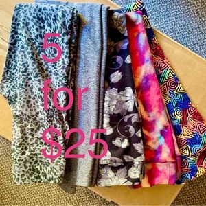 5 for $25 Lularoe Stretch Pants L/XL